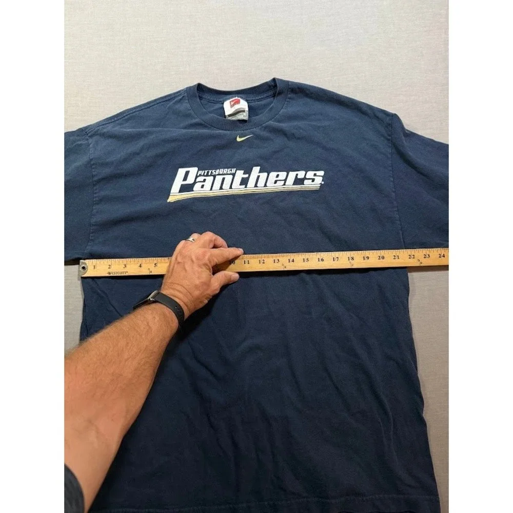Vintage Pittsburgh Panthers Nike Long Sleeve‎ Tee Men's Large Navy Blue Athletic